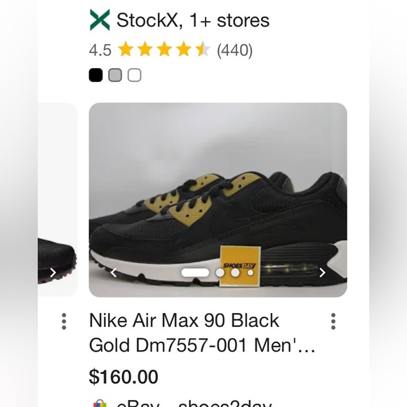 Men’s Nike Air Max 90 BLACK & Gold Clean, CLOSET CLOSES TODAY MONDAY - Picture 3 of 15